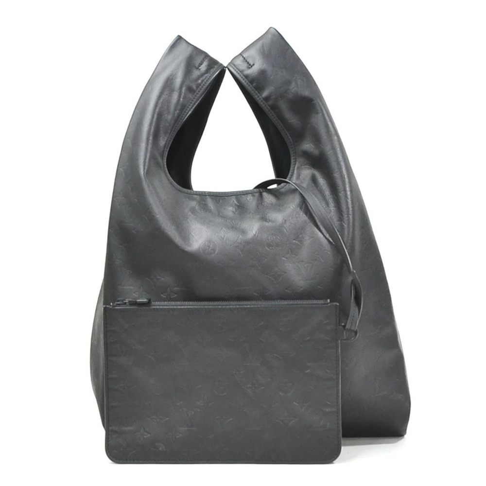 Louis Vuitton Handbag Tote Bag Monogram Shadow Black Leather